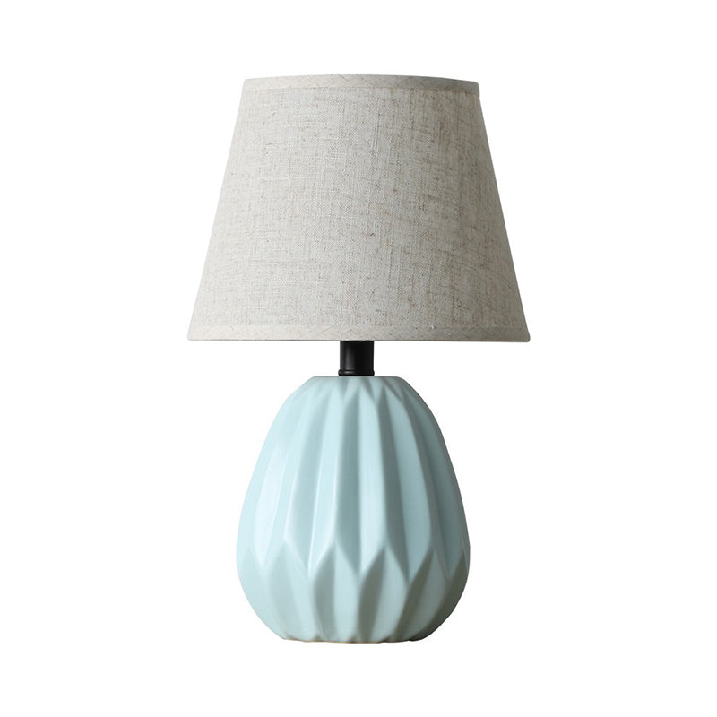 1 Head Conical Shade Task Lighting Modernism Fabric Reading Light in Blue for Study Clearhalo 'Lamps' 'Table Lamps' Lighting' 404628