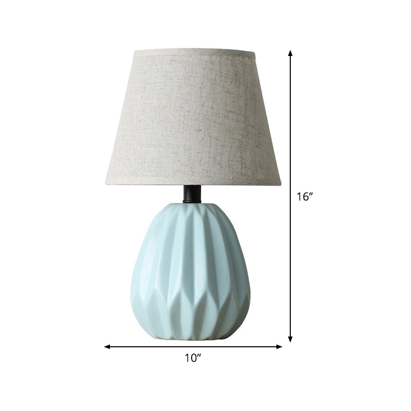 1 Head Conical Shade Task Lighting Modernism Fabric Reading Light in Blue for Study Clearhalo 'Lamps' 'Table Lamps' Lighting' 404630