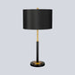 Drum Fabric Night Table Lamp Luxury 1 Bulb Black Nightstand Light for Living Room Clearhalo 'Lamps' 'Table Lamps' Lighting' 404767