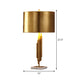 Gold Drum Night Table Lamp Modern 1 Head Metal Nightstand Lighting for Living Room Clearhalo 'Lamps' 'Table Lamps' Lighting' 404807