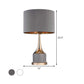 Grey/White Cylinder Night Table Light Contemporary 1-Bulb Fabric Nightstand Lighting for Living Room Clearhalo 'Lamps' 'Table Lamps' Lighting' 404832
