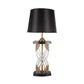 Flare Crystal Table Lamp Modern Fabric 1 Head Reading Book Light in Gold for Study Clearhalo 'Lamps' 'Table Lamps' Lighting' 404990