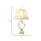 Contemporary 1 Bulb Table Light Gold Paneled Bell Small Desk Lamp with Fabric Shade Clearhalo 'Lamps' 'Table Lamps' Lighting' 405077