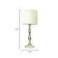 Barrel Shade Desk Light Modern Fabric 1 Head Chrome Night Table Lamp for Bedroom Clearhalo 'Lamps' 'Table Lamps' Lighting' 405202