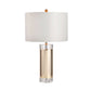 Contemporary 1 Head Nightstand Lamp Gold Cylinder Reading Book Light with Fabric Shade Clearhalo 'Lamps' 'Table Lamps' Lighting' 405246