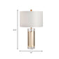 Contemporary 1 Head Nightstand Lamp Gold Cylinder Reading Book Light with Fabric Shade Clearhalo 'Lamps' 'Table Lamps' Lighting' 405247