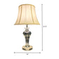 Contemporary 1 Bulb Task Light White Paneled Bell Reading Lamp with Fabric Shade Clearhalo 'Lamps' 'Table Lamps' Lighting' 405302