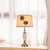 1 Head Bedroom Desk Light Modern Beige Night Table Lamp with Barrel Fabric Shade Beige Clearhalo 'Lamps' 'Table Lamps' Lighting' 405413