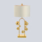 Ball Metal Night Table Lamp Post-Modern 1 Light White Fabric Nightstand Lighting for Living Room Clearhalo 'Lamps' 'Table Lamps' Lighting' 405820