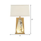 Gold Trapezoid Night Table Light Post-Modern 1-Head Fabric Nightstand Lighting for Bedroom Clearhalo 'Lamps' 'Table Lamps' Lighting' 405861