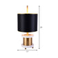 1-Head Bedroom Night Table Lamp Nordic Black Metal Nightstand Lighting with Cylinder Fabric Shade Clearhalo 'Lamps' 'Table Lamps' Lighting' 405896