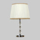 Crystal Barrel Nightstand Light Contemporary 1 Bulb Beige Night Table Lighting for Bedroom Clearhalo 'Lamps' 'Table Lamps' Lighting' 405950