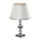 Gathered Empire Shade Night Lamp Modern K9 Crystal 1 Bulb Bedroom Nightstand Lighting in Beige Clearhalo 'Lamps' 'Table Lamps' Lighting' 405985