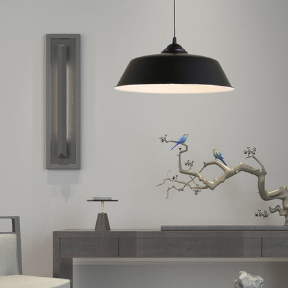 Metallic Black Finish Ceiling Lamp Barn Shade 1 Head Retro Industrial Hanging Pendant Light for Restaurant, 10"/14" Wide Black 10" Clearhalo 'Art Deco Pendants' 'Black' 'Cast Iron' 'Ceiling Lights' 'Ceramic' 'Crystal' 'Industrial Pendants' 'Industrial' 'Metal' 'Middle Century Pendants' 'Pendant Lights' 'Pendants' 'Rustic Pendants' 'Tiffany' Lighting' 40607