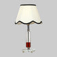 White Scalloped Night Table Light Minimalist 1 Head Clear K9 Crystal Nightstand Lamp for Bedroom Clearhalo 'Lamps' 'Table Lamps' Lighting' 406090