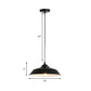 Metallic Black Finish Ceiling Lamp Barn Shade 1 Head Retro Industrial Hanging Pendant Light for Restaurant, 10"/14" Wide Clearhalo 'Art Deco Pendants' 'Black' 'Cast Iron' 'Ceiling Lights' 'Ceramic' 'Crystal' 'Industrial Pendants' 'Industrial' 'Metal' 'Middle Century Pendants' 'Pendant Lights' 'Pendants' 'Rustic Pendants' 'Tiffany' Lighting' 40614
