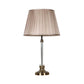 Pleated Lampshade Crystal Night Light Simplicity 1-Bulb Light Brown Nightstand Lamp for Bedroom Clearhalo 'Lamps' 'Table Lamps' Lighting' 406227