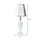 K9 Crystal Urn Night Light Modern 1 Bulb Grey Table Lamp with Gathered Empire Shade Clearhalo 'Lamps' 'Table Lamps' Lighting' 406282