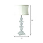White Drum Table Lamp Modern 1 Light Hand-Cut Crystal Nightstand Lighting for Living Room Clearhalo 'Lamps' 'Table Lamps' Lighting' 406332