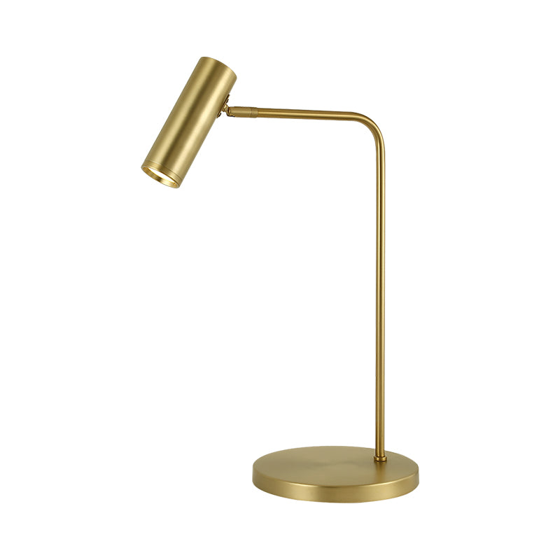 Tube Nightstand Lighting Simplicity Metal LED Gold Night Table Lamp for Living Room Clearhalo 'Lamps' 'Table Lamps' Lighting' 406411