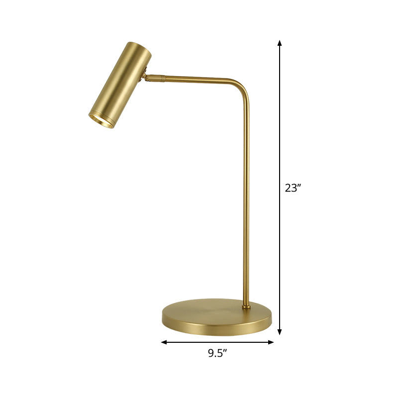 Tube Nightstand Lighting Simplicity Metal LED Gold Night Table Lamp for Living Room Clearhalo 'Lamps' 'Table Lamps' Lighting' 406413