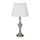 Contemporary 1-Bulb Night Light Gold Candlestick Nightstand Lamp with Crystal Accent Clearhalo 'Lamps' 'Table Lamps' Lighting' 406427