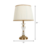 1 Bulb Bedroom Table Light Simple Gold Night Lighting with Urn-Shaped Crystal Base Clearhalo 'Lamps' 'Table Lamps' Lighting' 406434