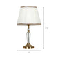 Empire Shade Night Table Lamp Minimalism Crystal 1 Head Gold Nightstand Light for Bedroom Clearhalo 'Lamps' 'Table Lamps' Lighting' 406439
