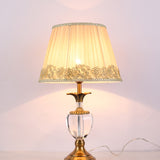 Jar Shape Task Lighting Modernism Hand-Cut Crystal 1 Bulb Small Desk Lamp in Beige Beige Clearhalo 'Lamps' 'Table Lamps' Lighting' 406492