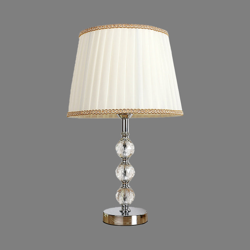 Sphere Task Lighting Modernism Faceted Crystal 1 Bulb Reading Book Light in Beige Clearhalo 'Lamps' 'Table Lamps' Lighting' 406601