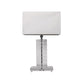 Modernist Rectangular Reading Light Clear Crystal 1 Bulb Nightstand Lamp in White Clearhalo 'Lamps' 'Table Lamps' Lighting' 406640