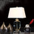 Modern Urn-Shaped Reading Light Hand-Cut Crystal 1 Bulb Fabric Nightstand Lamp in White White Clearhalo 'Lamps' 'Table Lamps' Lighting' 406684