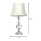 1 Bulb Urn Shape Task Lighting Modernism Beveled Crystal Nightstand Lamp in White Clearhalo 'Lamps' 'Table Lamps' Lighting' 406724