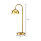 Post-Modern Dome Nightstand Light Metal 1-Head Bedroom Night Table Lamp in Gold Clearhalo 'Lamps' 'Table Lamps' Lighting' 406776