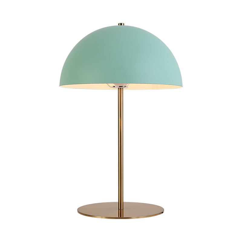 Dome Night Table Lamp Modern Metal 1 Bulb Green Nightstand Lighting for Bedroom Clearhalo 'Lamps' 'Table Lamps' Lighting' 406871