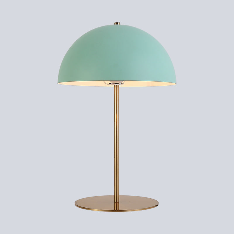 Dome Night Table Lamp Modern Metal 1 Bulb Green Nightstand Lighting for Bedroom Clearhalo 'Lamps' 'Table Lamps' Lighting' 406872