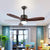 Metal Cylinder 3 Blades Ceiling Fan Lamp Vintage Living Room LED Semi Flush Mounted Light in Dark Coffee, 48" Wide Dark Coffee Clearhalo 'Ceiling Fans with Lights' 'Ceiling Fans' Lighting' 406930
