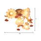 White 4/7 Lights Ceiling Flush Korean Garden Metal Flower Semi Mount Lighting for Living Room Clearhalo 'Ceiling Lights' 'Close To Ceiling Lights' 'Close to ceiling' 'Semi-flushmount' Lighting' 406960