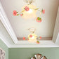 1 Light Ceiling Light Fixture Countryside Bloom Metal Flush Mount Lamp in White for Foyer Clearhalo 'Ceiling Lights' 'Close To Ceiling Lights' 'Close to ceiling' 'Flush mount' Lighting' 407086