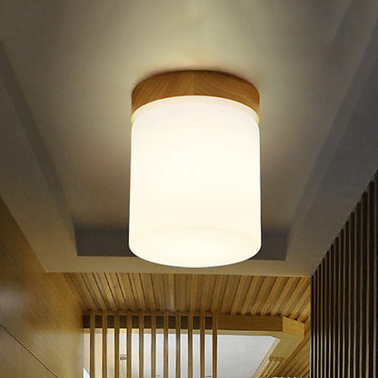 Frosted Glass Geometric Flush Mount Light Nordic 1 Light Flush Ceiling Light Fixture in White for Corridor White A Clearhalo 'Ceiling Lights' 'Close To Ceiling Lights' 'Close to ceiling' 'Flush mount' Lighting' 410006