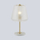 Modern 1-Bulb Table Lamp Gold Conical Nightstand Lighting with Clear Prismatic Glass Shade, 5.5"/12" Wide Clearhalo 'Lamps' 'Table Lamps' Lighting' 410487