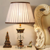 1 Head Dining Room Desk Lamp Modern Beige Table Light with Wide Flare Fabric Shade Clearhalo 'Lamps' 'Table Lamps' Lighting' 411028