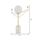 1-Bulb Bedroom Nightstand Light Simple Gold Table Lamp with Global White Glass Shade Clearhalo 'Lamps' 'Table Lamps' Lighting' 411361