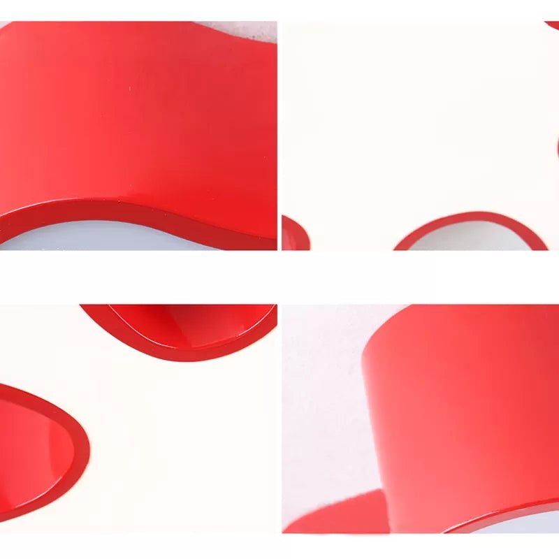 Acrylic Red/Yellow/Blue/Green Petal Ceiling Mount Light Cartoon LED Ceiling Lamp in Third Gear/White Light for Kindergarten, 19.5"/23.5" W Clearhalo 'Ceiling Lights' 'Close To Ceiling Lights' 'Close to ceiling' 'Flush mount' Lighting' 41162