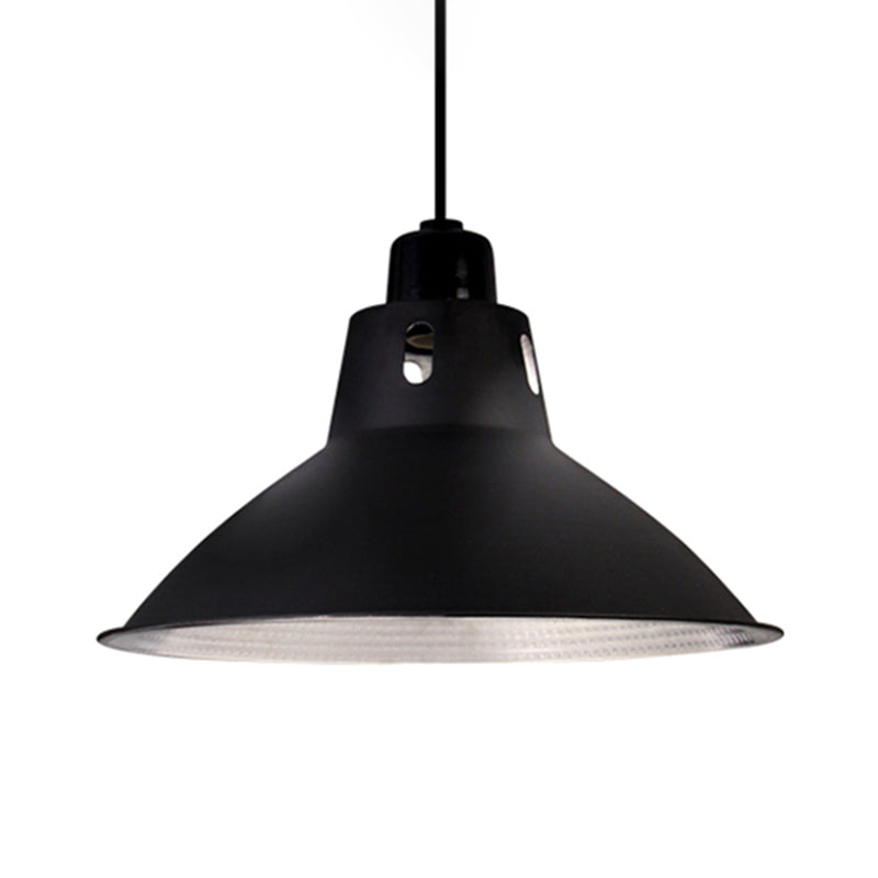 14"/16" W Bowl Dining Table Ceiling Pendant Farmhouse Metallic 1 Light Black Suspension Light Clearhalo 'Art Deco Pendants' 'Black' 'Cast Iron' 'Ceiling Lights' 'Ceramic' 'Crystal' 'Industrial Pendants' 'Industrial' 'Metal' 'Middle Century Pendants' 'Pendant Lights' 'Pendants' 'Rustic Pendants' 'Tiffany' Lighting' 41353