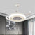 42" Wide White LED Pendant Fan Light Minimalist Acrylic Circular Semi Flush Mount Ceiling Fixture for Bedroom, 4 Clear Blades White Clearhalo 'Ceiling Fans with Lights' 'Ceiling Fans' 'Modern Ceiling Fans' 'Modern' Lighting' 415760