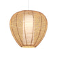 Rope Drum/Teardrop Ceiling Lamp Modern 1 Bulb Hanging Pendant Light in Wood for Living Room Clearhalo 'Ceiling Lights' 'Pendant Lights' 'Pendants' Lighting' 415905