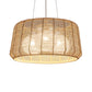 Rope Drum/Teardrop Ceiling Lamp Modern 1 Bulb Hanging Pendant Light in Wood for Living Room Clearhalo 'Ceiling Lights' 'Pendant Lights' 'Pendants' Lighting' 415909