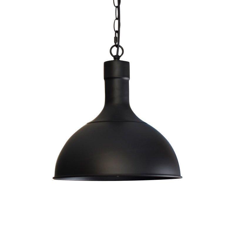 Metal Aged Brass/Black Pendant Lighting Dome Shade 1 Light Vintage Style Hanging Ceiling Lamp for Balcony Clearhalo 'Art Deco Pendants' 'Black' 'Cast Iron' 'Ceiling Lights' 'Ceramic' 'Crystal' 'Industrial Pendants' 'Industrial' 'Metal' 'Middle Century Pendants' 'Pendant Lights' 'Pendants' 'Rustic Pendants' 'Tiffany' Lighting' 41992