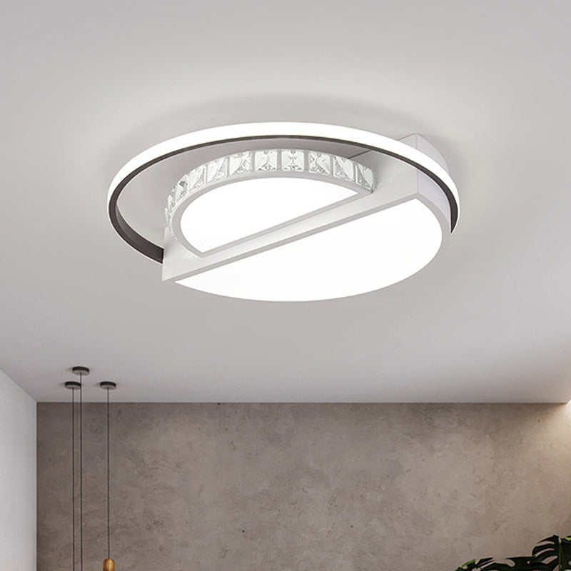 Modern Flushmount Light Metal Integrated Led Flush Ceiling Light in White for Living Room Clearhalo 'Ceiling Lights' 'Close To Ceiling Lights' 'Close to ceiling' 'Flush mount' Lighting' 421630